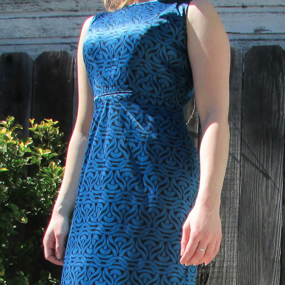 Banana Republic Blue Print Dress 4P